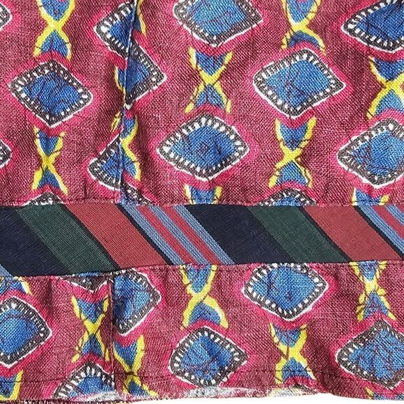 Gipsy Brand Skirt Womens Size Medium Red Blue Retro Mini Skater Boho - Picture 3 of 6